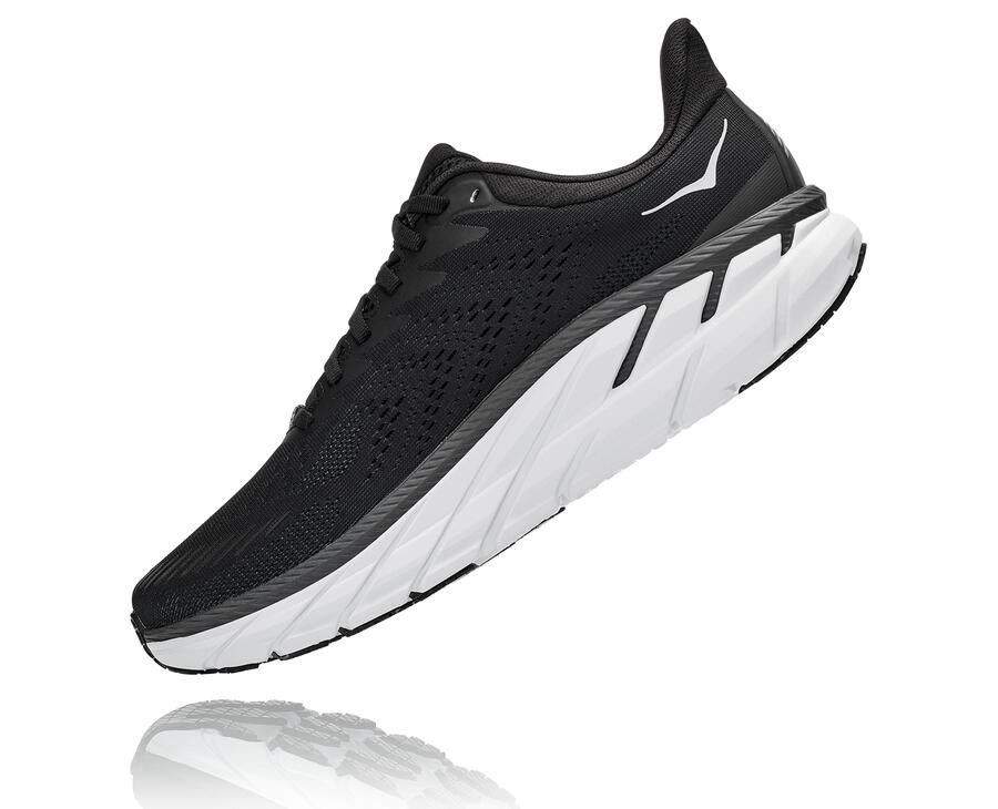 Hoka One One Tenisky Panske Čierne/Biele - Clifton 7 - 01795-UIJT